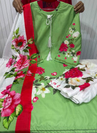 2032 - Digital Printed 3Piece Set - Light Green