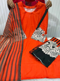2047 - Digital Printed 3Piece Set - Orange