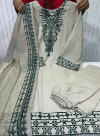 2049 - Digital Printed 3Piece Set - White2