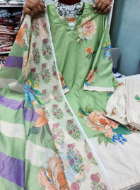 2053 - Digital Printed 3Piece Set - Light Green1