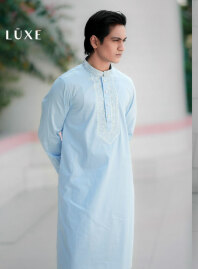 2089 - LUXE - Cotton Panjabi - Sky Blue1