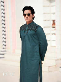 2094 - LUXE  Cotton Panjabi - Blue