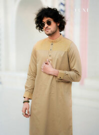 2105 - LUXE  Cotton Panjabi - Beige