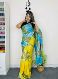 2116 - Silk Batik Saree  - Multi
