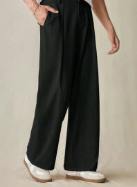 2130 - Premium Baggy Formal pant (Knight Black)