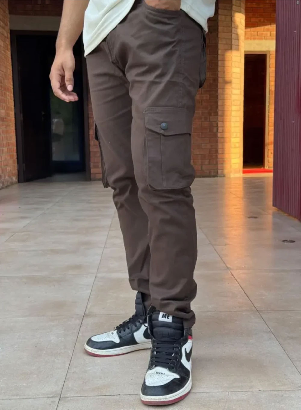 2138 - Coffee 6 Pocket Cargo Pant