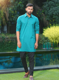 2143 - MDP760 Men's Panjabi Irish Green