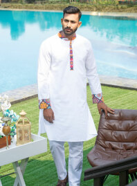 2145 - MLP762 Men's Panjabi White