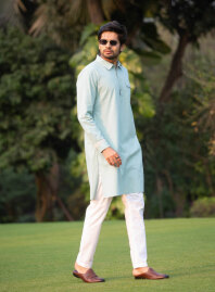 2152 - Men's Panjabi Pastel with Pocket