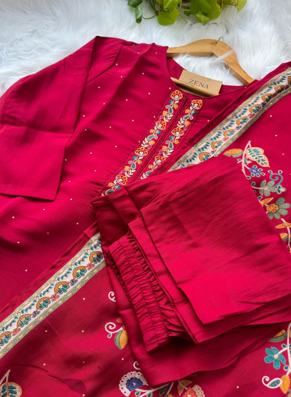 2153 - Nazrah Salwar Kameez (Maroon)