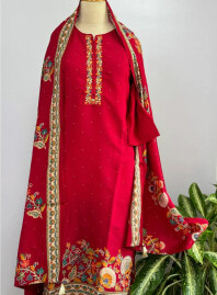 2153 - Nazrah Salwar Kameez (Maroon)
