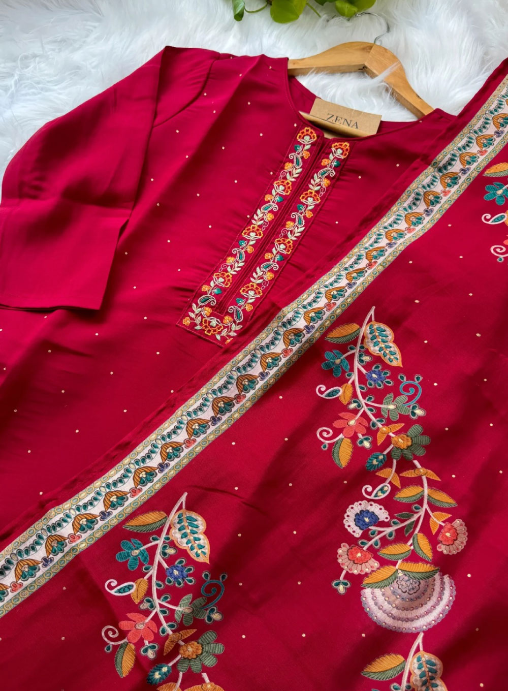 2153 - Nazrah Salwar Kameez (Maroon)