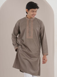 2187 - Oyster Mist – Elegant Panjabi in Beige