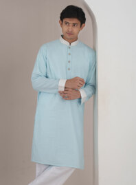 2191 - Sky Serenity – Pure Cotton Panjabi