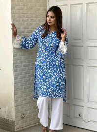 2221 - Celebrella Kurti (Blue&White)