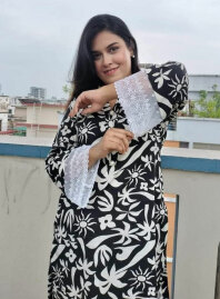 2235 - Celebrealla Kurti Black & White Mix