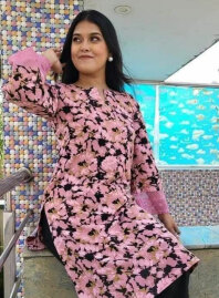 2249 - Celebrealla Kurti - Pink & Black