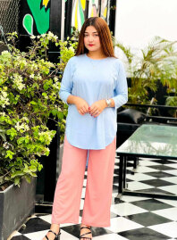 2281 - Alies Clothing: Trendy Tops Sky Blue