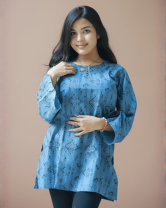 1166 - Ladies' Short Kurti - Blue