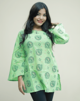 1165 - Ladies' Short Kurti - Light Green