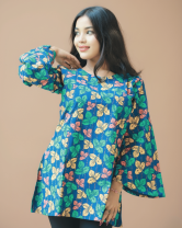 1158 - Ladies' Short Kurti - Blue