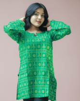 1163 - Ladies' Short Kurti - Green