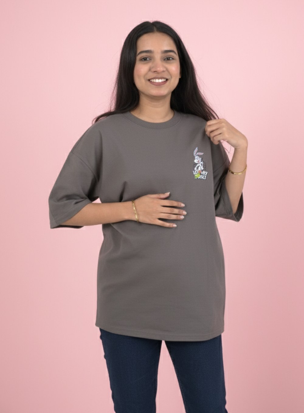 2307 - 6ixte3n Oversized Drop Shoulder - Grey