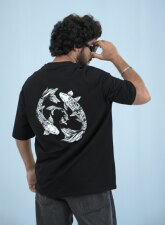 2309 - 6ixte3n Oversized Drop Shoulder Black