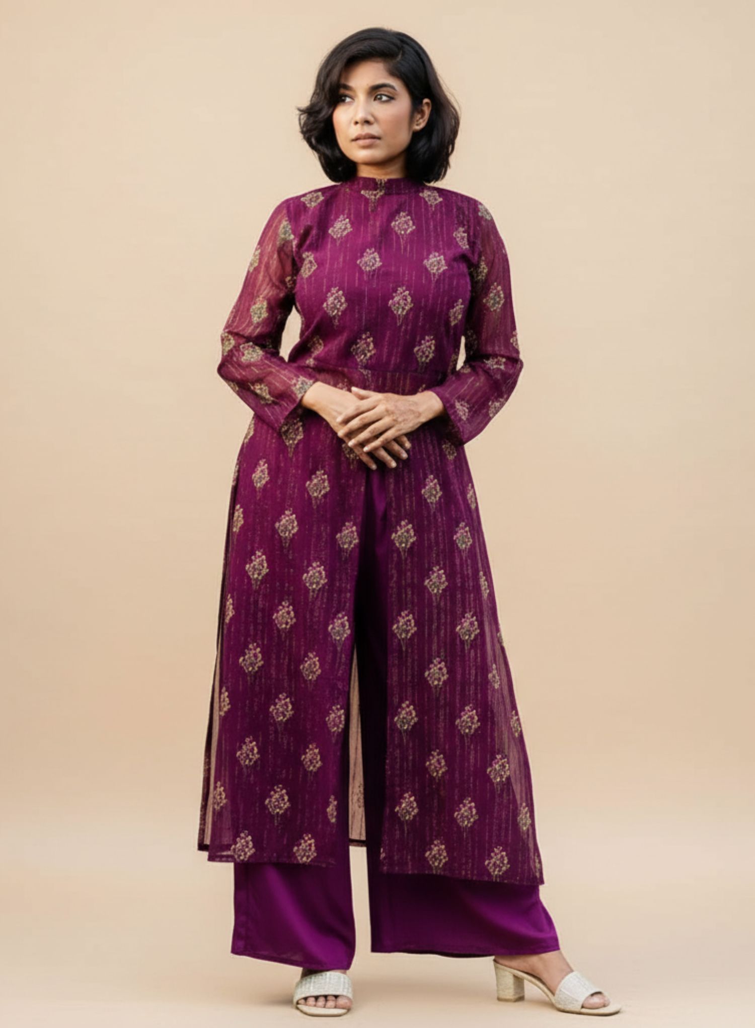1130 - Stylish 2 piece Set - Purple