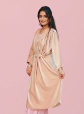 1142 - Kaftan kameez - Peach Cream