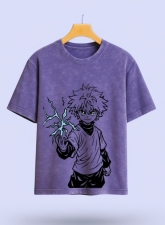 2314 - Killua Zoldyck HxH Streetwear Tee – Acid Wash Edition