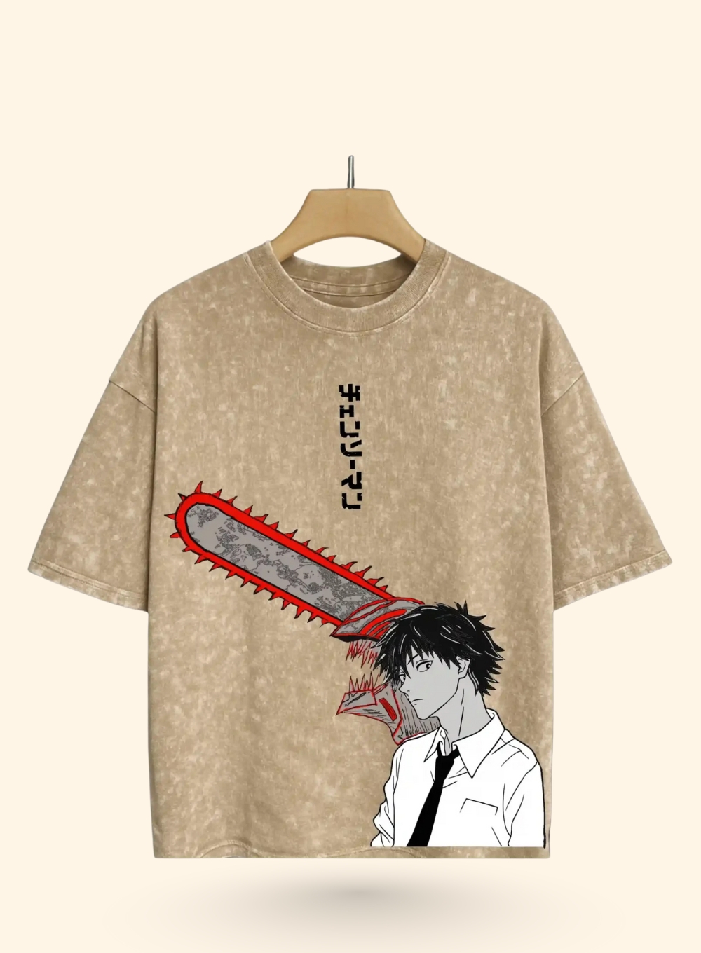 2316 - Denji Chainsawman Streetwear Tee – Acid Wash Edition