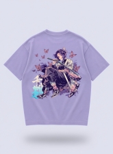 2319 - Shinobu Kocho – Demon Slayer | Lycra Oversized Drop Shoulder Tee