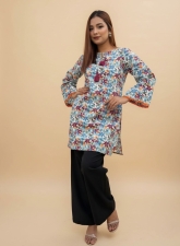 2214 - Celebrella Kurti (White & Multi )