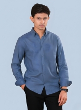 2343 - SOLID Denim Blue Shirt