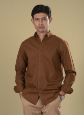 2344 - SOLID Coffee Brown Shirt
