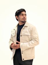 2372 - Urban Freaky - Light Beige Winter Jacket
