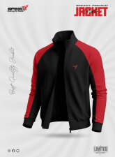 2391 - SPEEDY Premium Winter Jacket for Rider - Black & Red