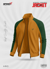 2393 - SPEEDY Premium Winter Jacket for Rider - Mustard & Green