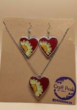 2414 - Handmade Resin Pendent & Ear Ring