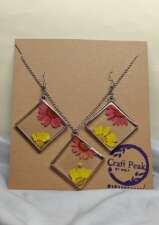 2417 - Handmade Resin Pendent & Ear Ring