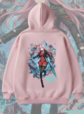 2440 - Zero Two – Darling in the Franxx Oversized Drop Hoodie