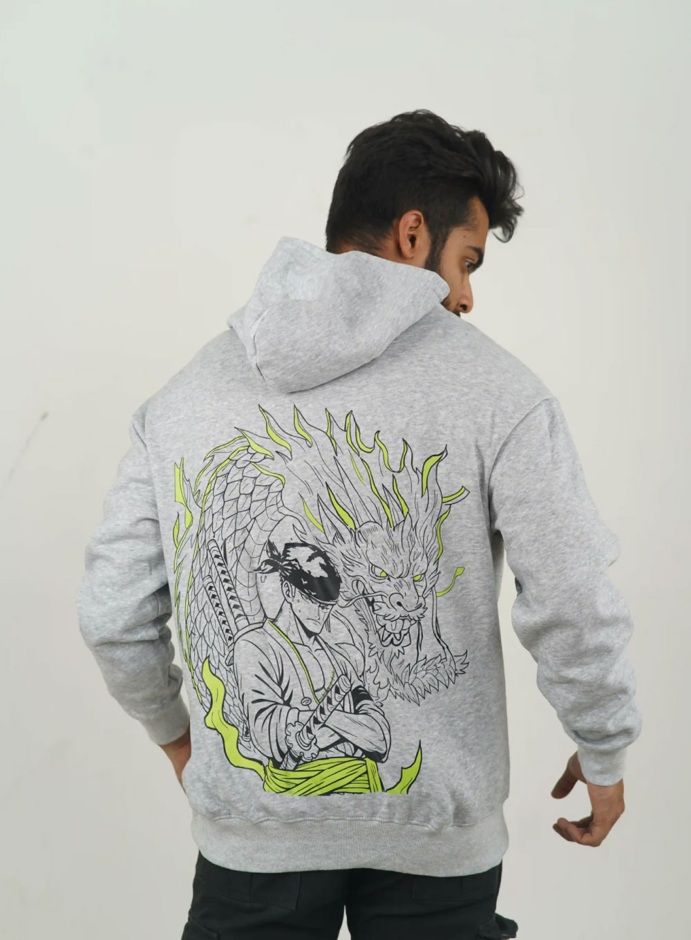 2445 - Zoro – Dragon Spirit Scar Drop Hoodie