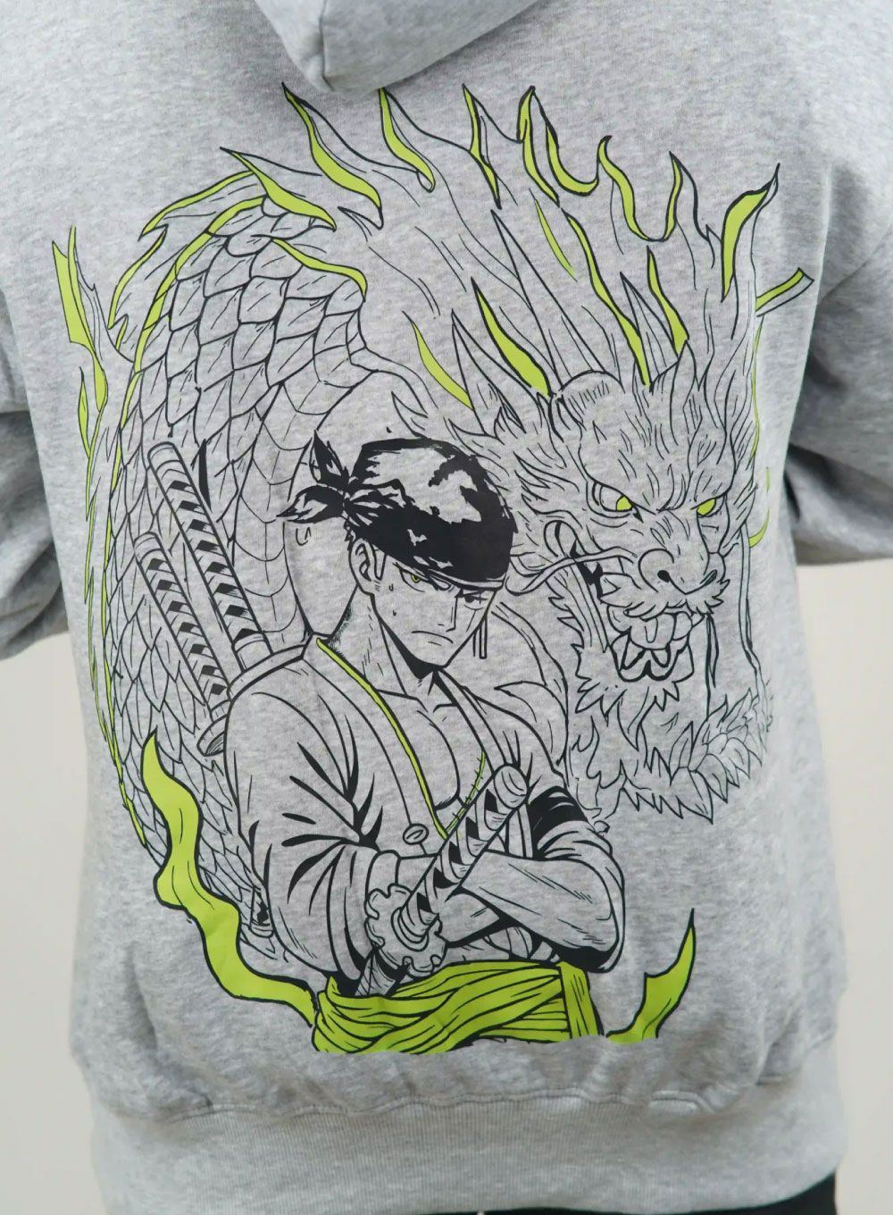 2445 - Zoro – Dragon Spirit Scar Drop Hoodie