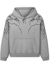 2453 - Baggy Thunder Hoodie – White Ash