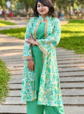 2484 - Premium Ethnic Long Shrug Set