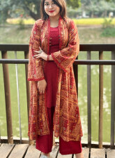 2485 - Floral & Ethnic Printed Shrug Suit