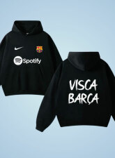 2504 - Clodio VISCA BARCA Black Hoodie