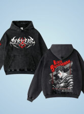 2512 - Clodio Guts ACID WASH Black Hoodie