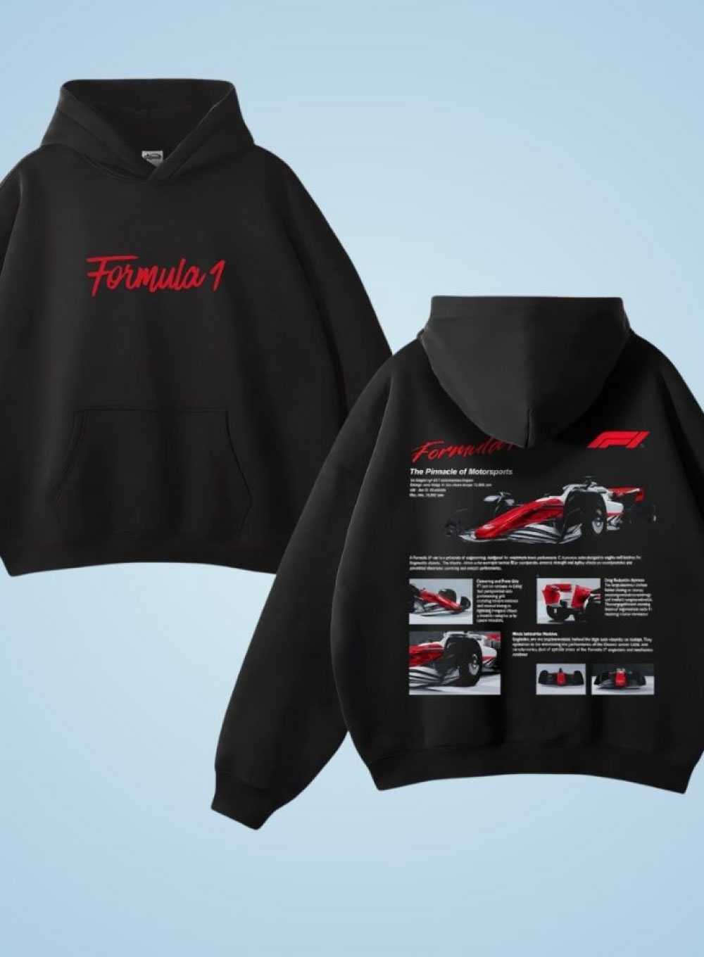 2513 - Clodio Formula 1 Black Hoodie (2)
